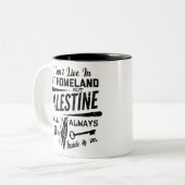 Palästina wird immer im Innern meines Schwarzen le Zweifarbige Tasse (Vorderseite Links)