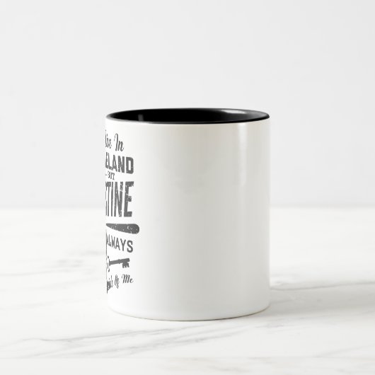 Palästina wird immer im Innern meines Schwarzen le Zweifarbige Tasse (Mittel)