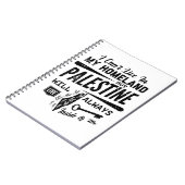 Palästina wird immer in mir leben notizblock (Linke Seite)