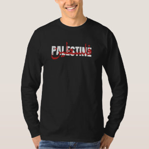 Palästina Word Arabisch und Englisch Wordart- Text T-Shirt