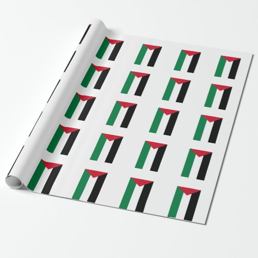 Palästinafahne - Aufkleber für Gaza Geschenkpapier (Ungerollt)