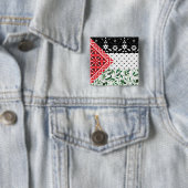 Palästinafahne Falastini Artwork Kuffiyeh Olives Button (Beispiel)