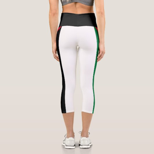 Palästinafahne (Friede) Yoga Pants Capri Leggings (Rückseite)