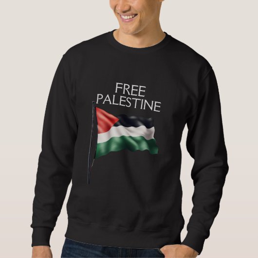 Palästinafahne im freien Gaza-Streifen Sweatshirt (Vorderseite)