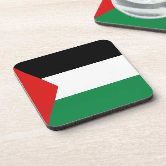 Palästinafahne-Untersetzer Getränkeuntersetzer (Linke Seite)