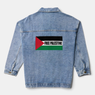 Palästinafahnen, Gaza Gerettet, freier Gaza-Streif Jeansjacke