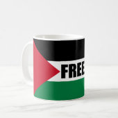 Palästinafahnen, Gaza Gerettet, freier Gaza-Streif Kaffeetasse (Vorderseite Links)