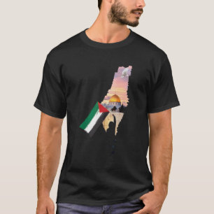 Palästinafahnen Palästinenser Karte Jerusalems C T-Shirt