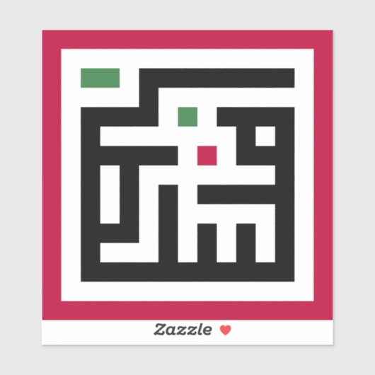 Palästinafrage in einem arabischen Wort - Quadratw Aufkleber (Blatt)