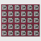 Palästinafrage in einem arabischen Wort - Quadratw Geschenkpapier (Flach)