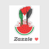 Palästinafreiheit fliegt auf Watermelon an Aufkleber (Blatt)