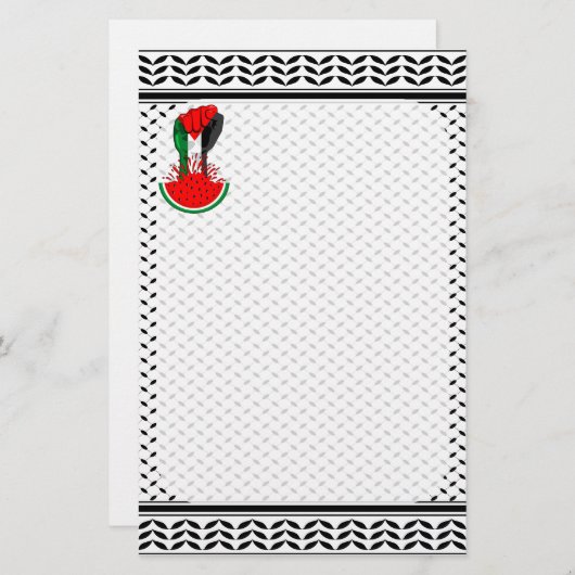 Palästinafreiheit fliegt auf Watermelon an Briefpapier (Vorne/Hinten)