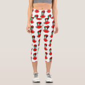 Palästinafreiheit fliegt auf Watermelon an Capri Leggings (Vorderseite)