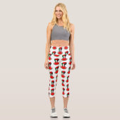 Palästinafreiheit fliegt auf Watermelon an Capri Leggings (Vorderseite)