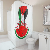 Palästinafreiheit fliegt auf Watermelon an Duschvorhang (Beispiel)