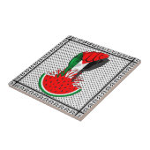 Palästinafreiheit fliegt auf Watermelon an Fliese (Seite)