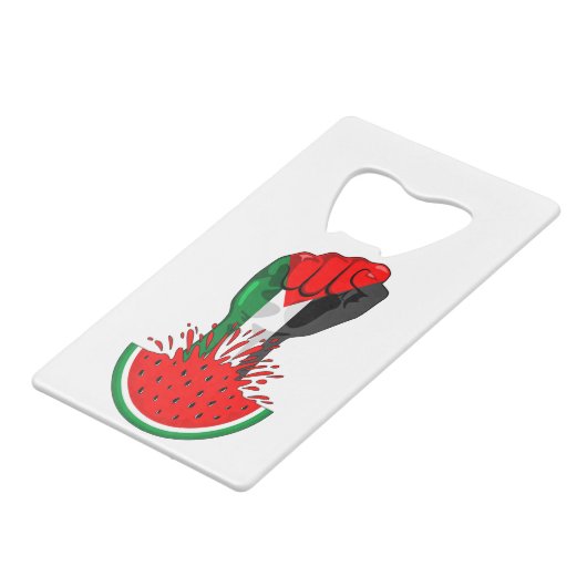 Palästinafreiheit fliegt auf Watermelon an Geldbeutel Flaschenöffner (Rückseite Schrägansicht)
