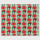 Palästinafreiheit fliegt auf Watermelon an Geschenkpapier (Flach)
