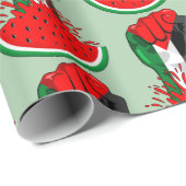 Palästinafreiheit fliegt auf Watermelon an Geschenkpapier (Rolleneckpunkt)
