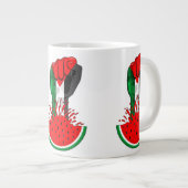 Palästinafreiheit fliegt auf Watermelon an Jumbo-Tasse (Vorderseite Rechts)