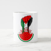 Palästinafreiheit fliegt auf Watermelon an Jumbo-Tasse (Vorderseite)