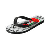 Palästinafreiheit fliegt auf Watermelon an Kinderbadesandalen (Schrägansicht)