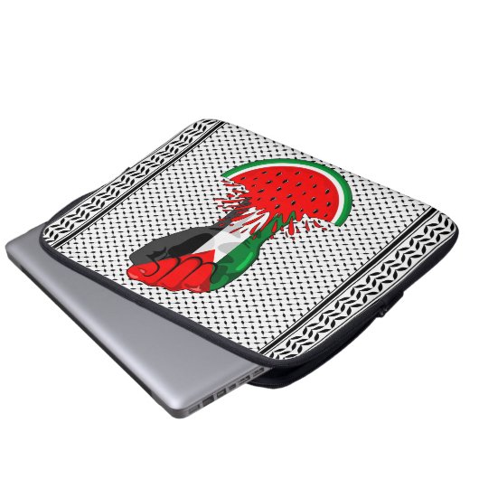 Palästinafreiheit fliegt auf Watermelon an Laptopschutzhülle (Vorne Knopf)