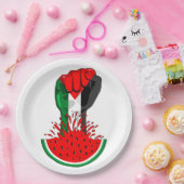 Palästinafreiheit fliegt auf Watermelon an Pappteller (Party)