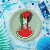 Palästinafreiheit fliegt auf Watermelon an Pappteller (Party)