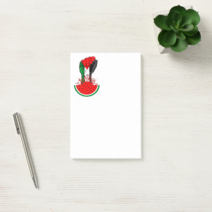 Palästinafreiheit fliegt auf Watermelon an Post-it Klebezettel