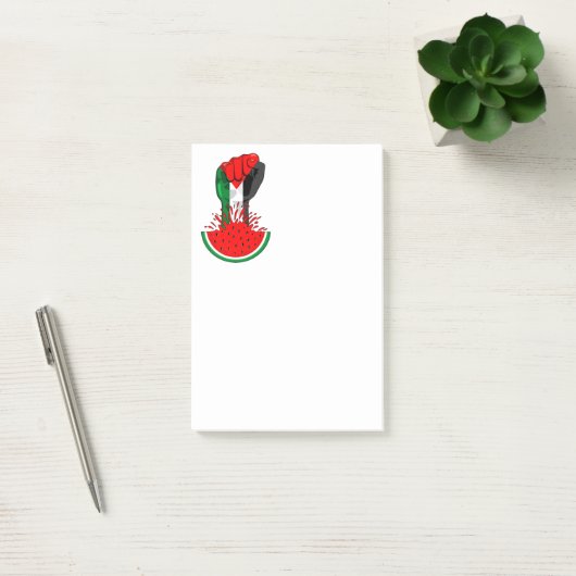 Palästinafreiheit fliegt auf Watermelon an Post-it Klebezettel (Büro)