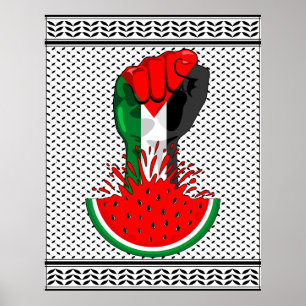 Palästinafreiheit fliegt auf Watermelon an Poster