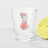 Palästinafreiheit fliegt auf Watermelon an Schnapsglas (Rückseite)