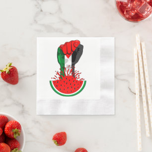 Palästinafreiheit fliegt auf Watermelon an Serviette