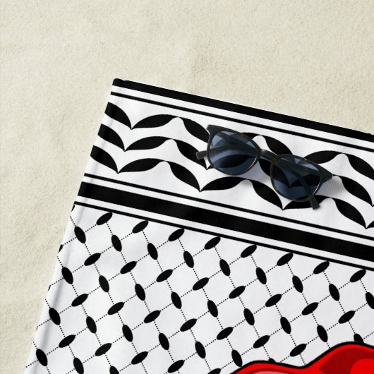 Palästinafreiheit fliegt auf Watermelon an Strandtuch (Beispiel)