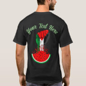 Palästinafreiheit fliegt auf Watermelon an T-Shirt (Rückseite)