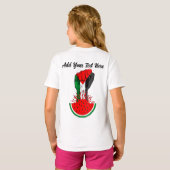 Palästinafreiheit fliegt auf Watermelon an T-Shirt (Schwarz voll)
