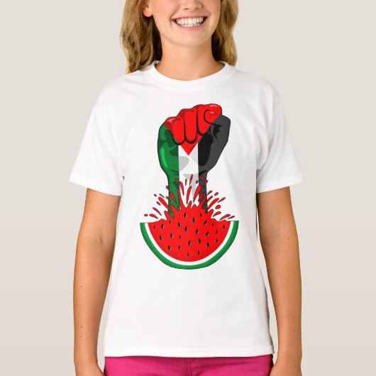 Palästinafreiheit fliegt auf Watermelon an T-Shirt (Vorderseite)