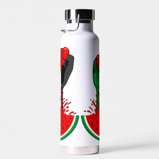 Palästinafreiheit fliegt auf Watermelon an Trinkflasche (Rechts)