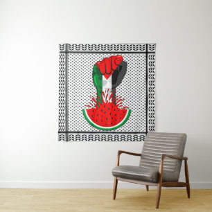 Palästinafreiheit fliegt auf Watermelon an Wandteppich