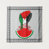 Palästinafreiheit fliegt auf Watermelon an Wandteppich (Vorderseite)