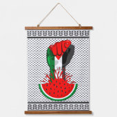 Palästinafreiheit fliegt auf Watermelon an Wandteppich Mit Holzrahmen (Vorderseite)