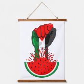 Palästinafreiheit fliegt auf Watermelon an Wandteppich Mit Holzrahmen (Vorderseite)