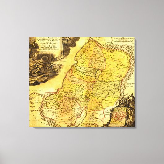 PalästinaPanoramakartePalästina 2 Leinwanddruck (Vorderseite)