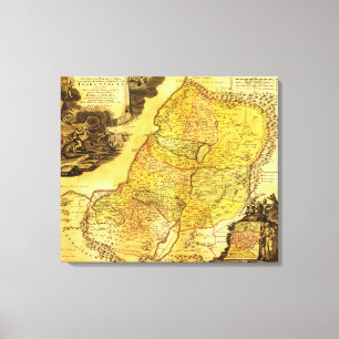 PalästinaPanoramakartePalästina 2 Leinwanddruck