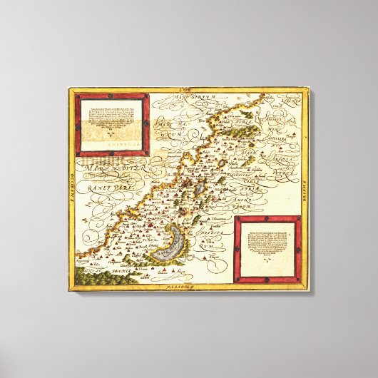 PalästinaPanoramakartePalästina 3 Leinwanddruck (Vorderseite)