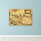 PalästinaPanoramakartePalästina 4 Leinwanddruck (Insitu (Holzboden))