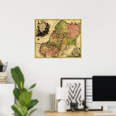 PalästinaPanoramakartePalästina 5 Poster (Heimbüro)