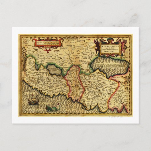 PalästinaPanoramakartePalästina 5 Postkarte (Vorderseite)