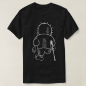 Palästine Handala Vector Zip T-Shirt (Design vorne)